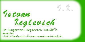istvan keglevich business card